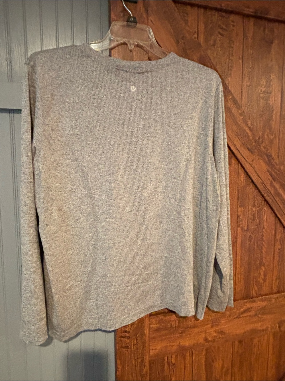 lululemon athletica Heather Gray crew Neck Active Top - Picture 4 of 7
